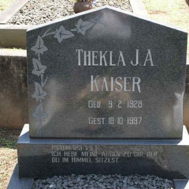 KAISER Thekla J.A. 1928-1997