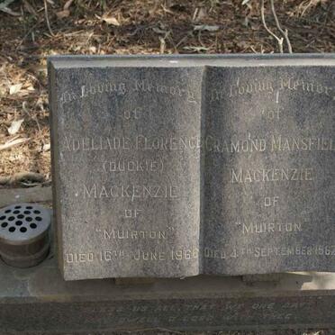 MACKENZIE Cramond Mansfield -1967 &amp; Adelaide Florence -1966
