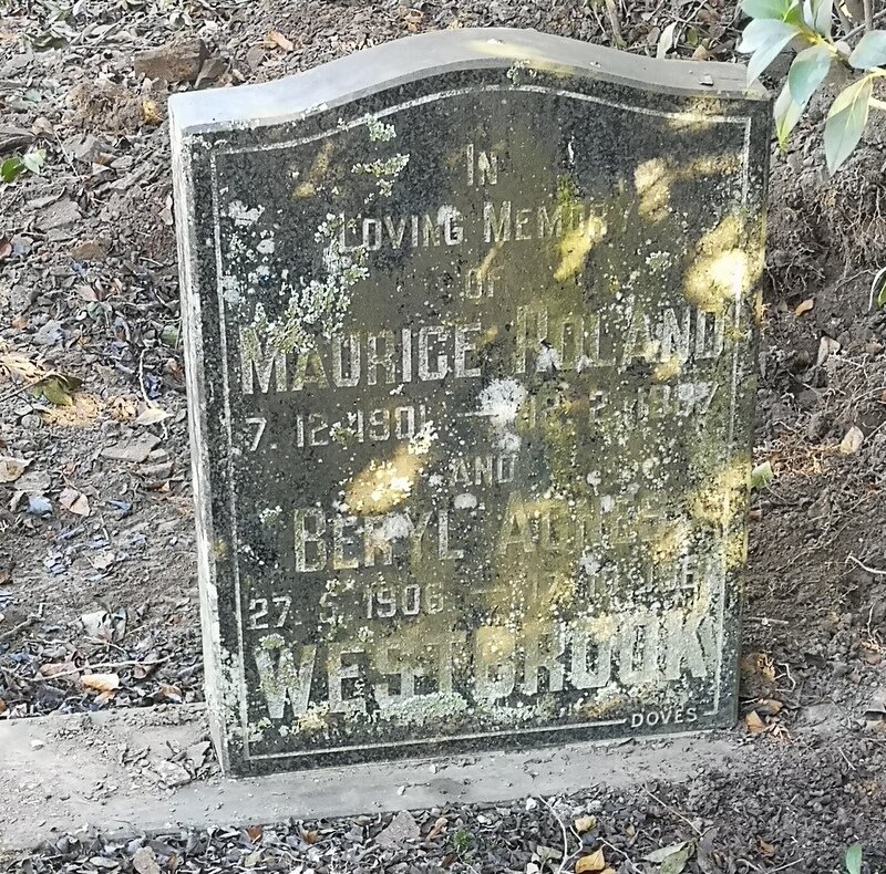 WESTBROOK Maurice Roland 1901-1987 &amp; Beryl Agnes 1905-1961