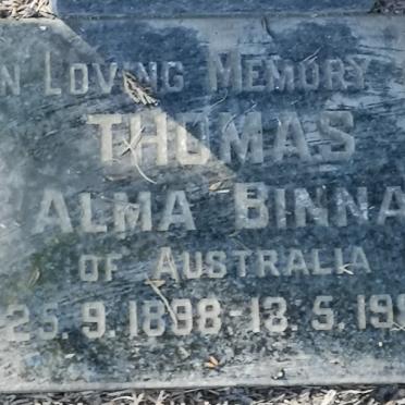 THOMAS Alma Binna 1898-1988
