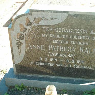 KALP Anne Patricia nee NOLAN 1921-1981