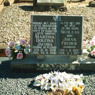 NEL Nicolaas Johan Frederik 1922-1987 &amp;  Martina Dolfina Jacoba DU PLESSIS 1930-2004