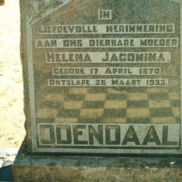 ODENDAAL Helena Jacomina 1870-1933