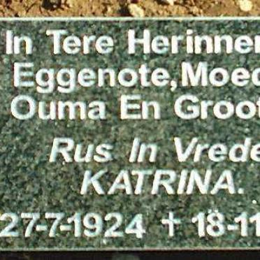 ELS Katrina Regina nee ELS 1924-2004