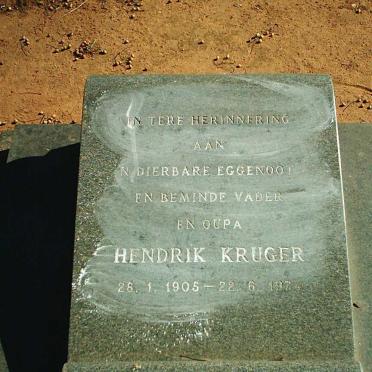 KRUGER Hendrik 1905-1974