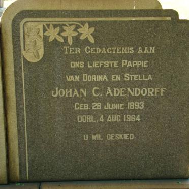 ADENDORFF Johan C. 1893-1964