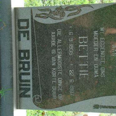 BRUIN Bettie, de 1935-1987