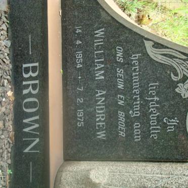 BROWN William Andrew 1954-1975