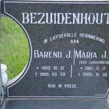 BEZUIDENHOUT Barend J. 1903-1989 &amp; Maria J.F. LOGGENBERG 1912-2005