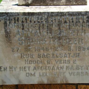 BEER Anna Elizabeth Sophia, de 1948-1954