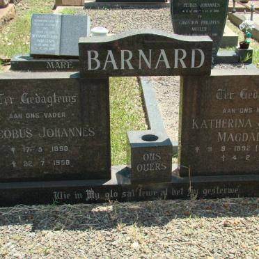 BARNARD Jacobus Johannes 1890-1958 &amp; Katherina Johanna Magdalena BOUWER 1892-1978