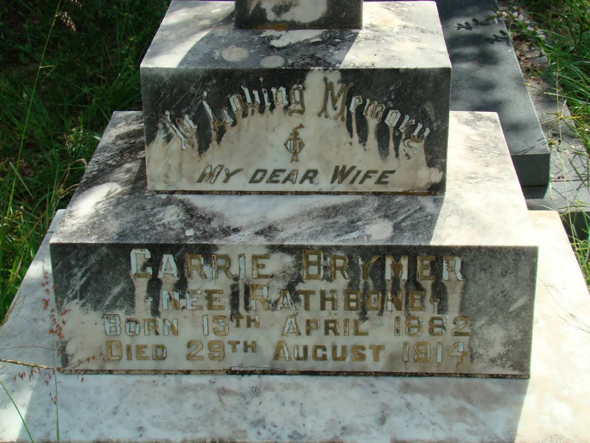BRYMER Carrie nee RATHBONE 1882-1914
