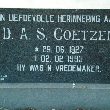 COETZEE D.A.S. 1927-1993