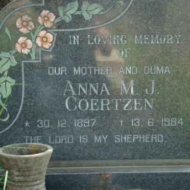 COERTZEN Anna M.J. 1897-1984