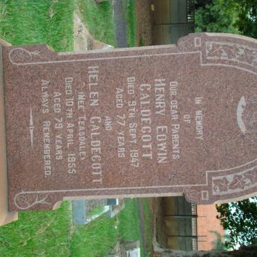 CALDECOTT Henry Edwin -1947 &amp; Helen TEASDALE -1955