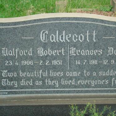 CALDECOTT Halford Robert 1906-1951 &amp; Frances Doreen 1911-1979