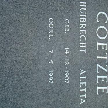 COETZEE Huibrecht Aletta 1907-1997