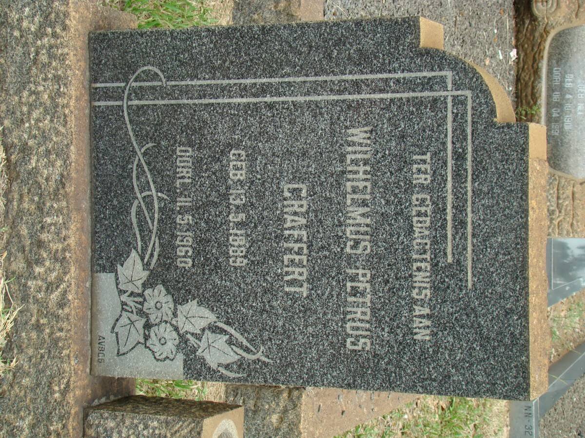 CRAFFERT  Wilhelmus Petrus 1889-1960