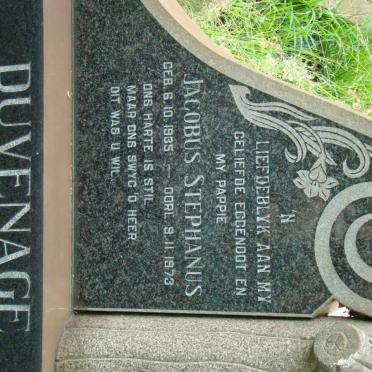 DUVENAGE Jacobus Stephanus 1935-1973