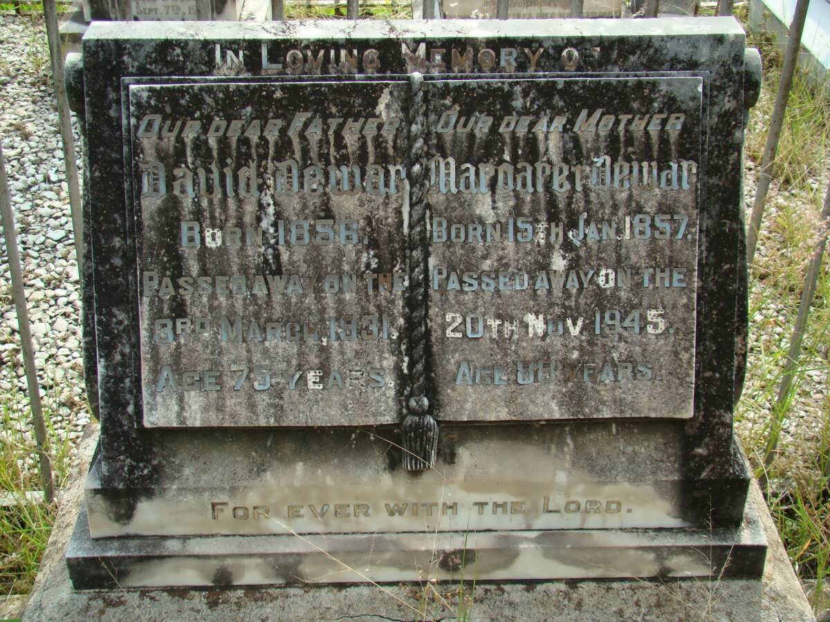 DEWAR David 1856-1931 &amp; Margaret 1857-1945 