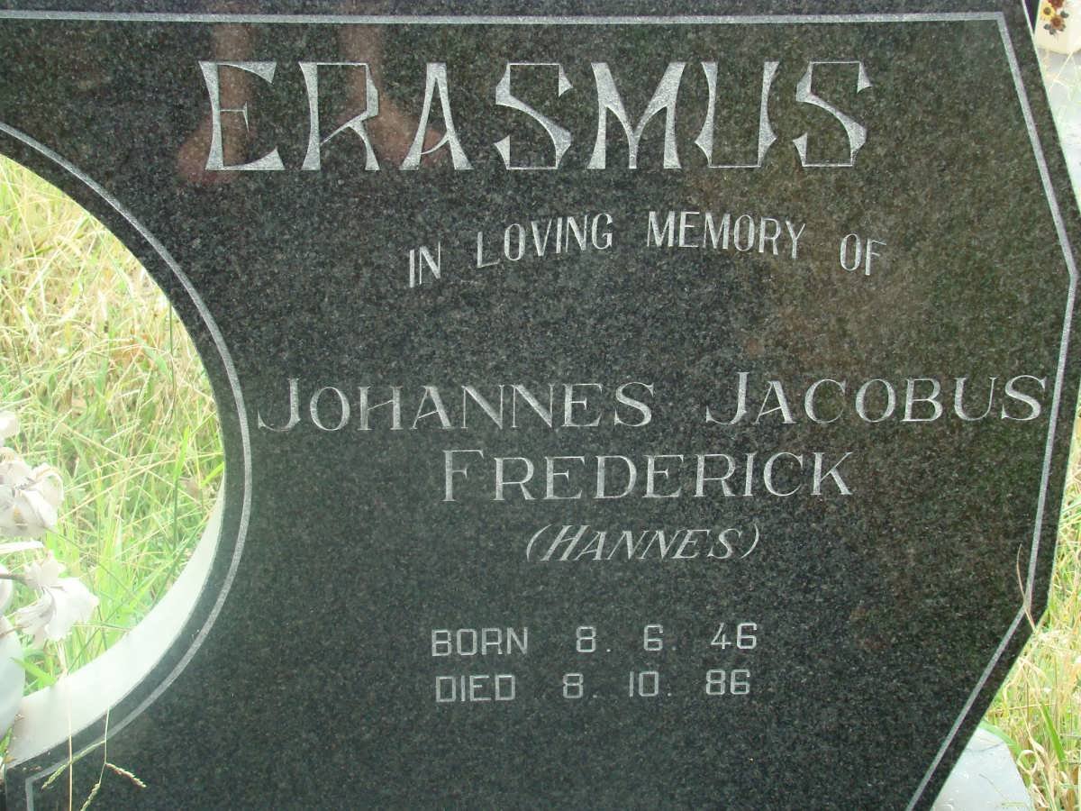 ERASMUS Johannes Jacobus Frederick 1946-1986