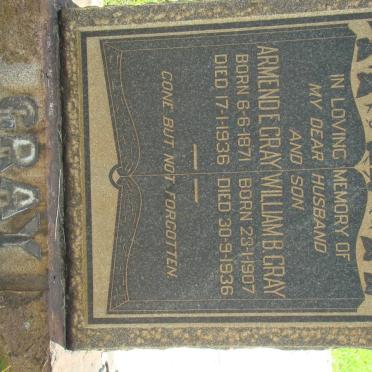 GRAY Armend E. 1871-1936 :: GRAY William B. 1907-1936