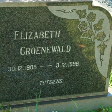 GROENEWALD Elizabeth 1905-1999
