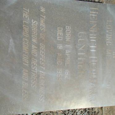 GUNTHER Heinrich Hermann 1927-1958