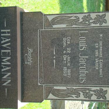 HAVEMANN Louis Jacobus 1887-1959