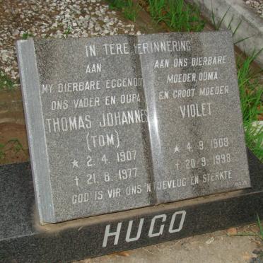 HUGO Thomas Johannes 1907-1977 &amp; Violet 1908-1998