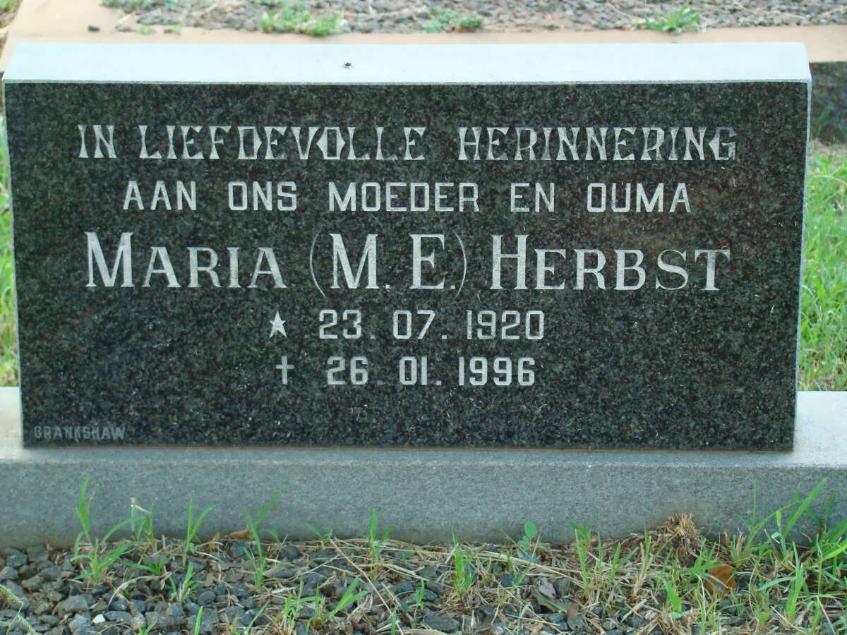 HERBST Maria M.E. 1920-1996
