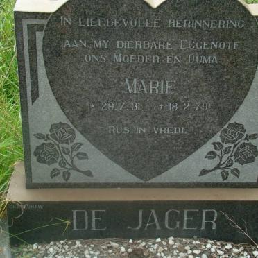 JAGER Marie, de 1931-1979