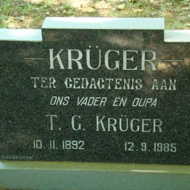 KRÜGER T.G. 1892-1985