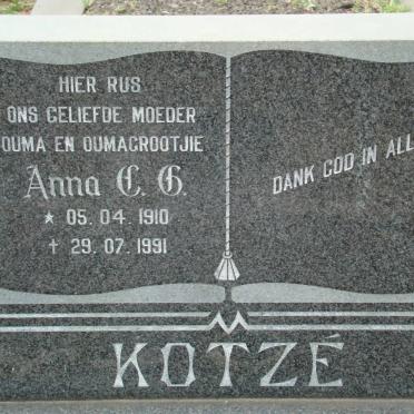 KOTZÉ Anna C.G. 1910-1991