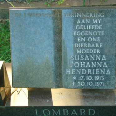 LOMBARD Susanna Johanna Hendriena 1913-1971