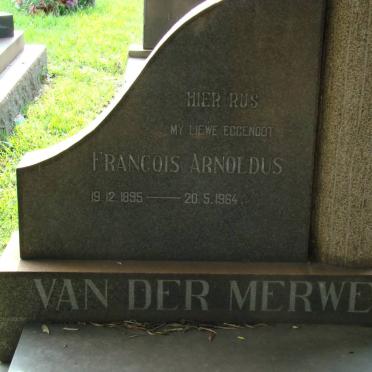 MERWE Francois Arnoldus, van der 1895-1964