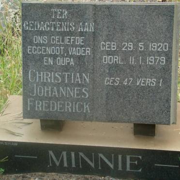 MINNIE Christian Johannes Frederick 1920-1979