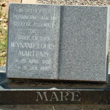 MARTENS Wynand Louis 1922-1990