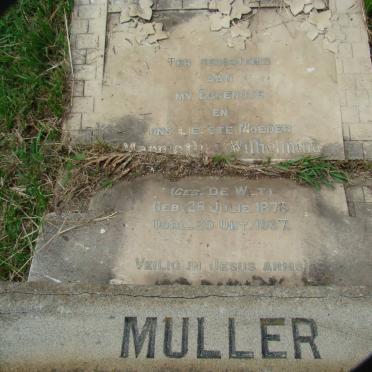 MULLER Magrietha Wilhelmina nee DE WET 1876-1937