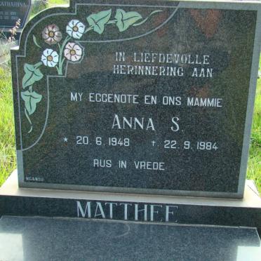 MATTHEE Anna S. 1948-1984