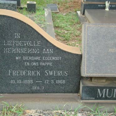 MULDER Frederick Swerus 1895-1968 &amp; Maria Petronella 1908-1991 