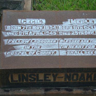 NOAKES Cecil, Linsley 1894-1945 &amp; Merle 1894-1942