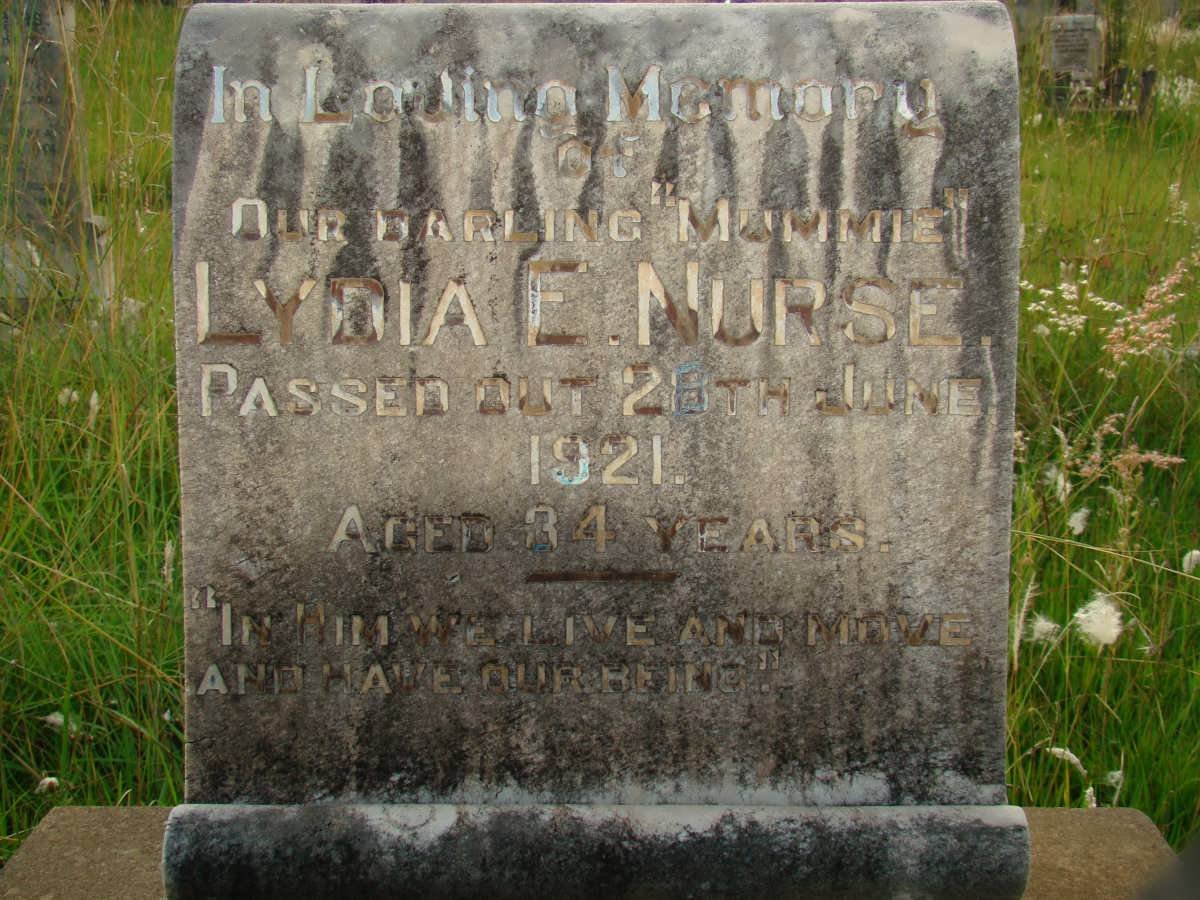 NURSE Lydia E. -1921