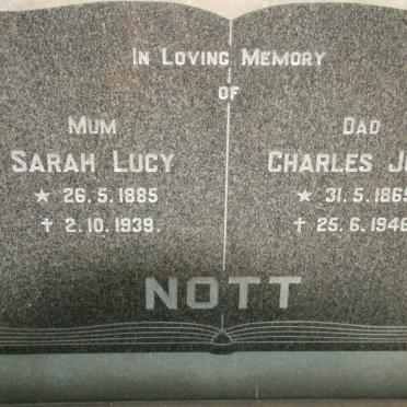 NOTT Charles John 1865-1946 &amp; Sarah Lucy 1885-1939