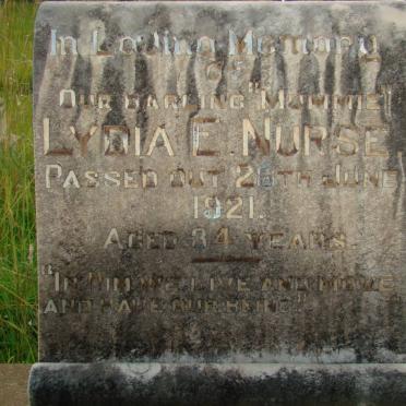 NURSE Lydia E. -1921