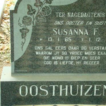 OOSTHUIZEN Susanna F. 1965-1979