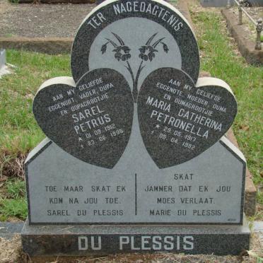 PLESSIS Sarel Petrus, du 1912-1995 &amp; Maria Catherina Petronella 1917-1992