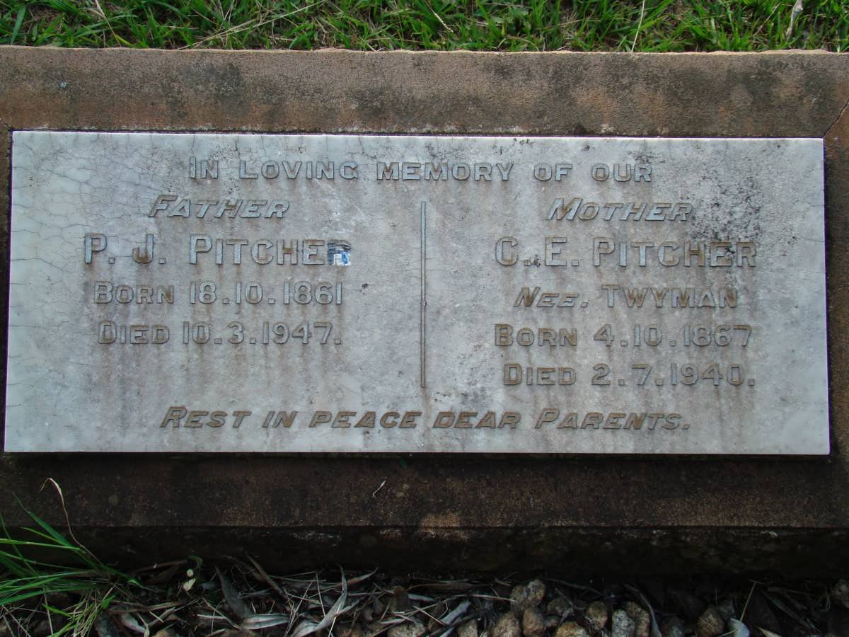 PITCHER P.J. 1861-1947 &amp; C.E. TWYMAN 1867-1940