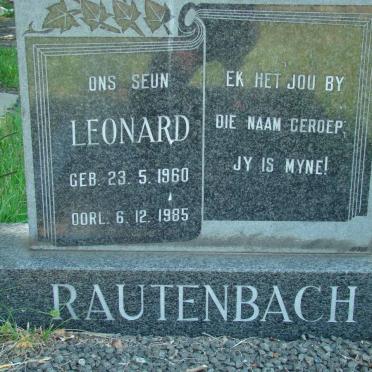 RAUTENBACH Leonard 1960-1985