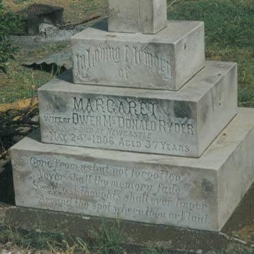 RYDER Margaret nee WRAY -1906